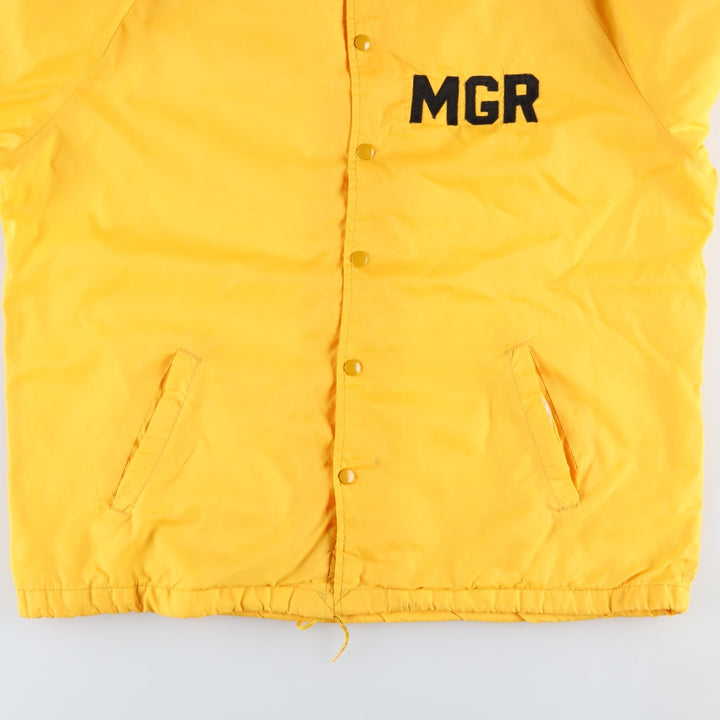1980'S Warwick Coach Jacket, Men's Size XL (approx.), Vintage Nylon yellow type Vintage Second Hand
