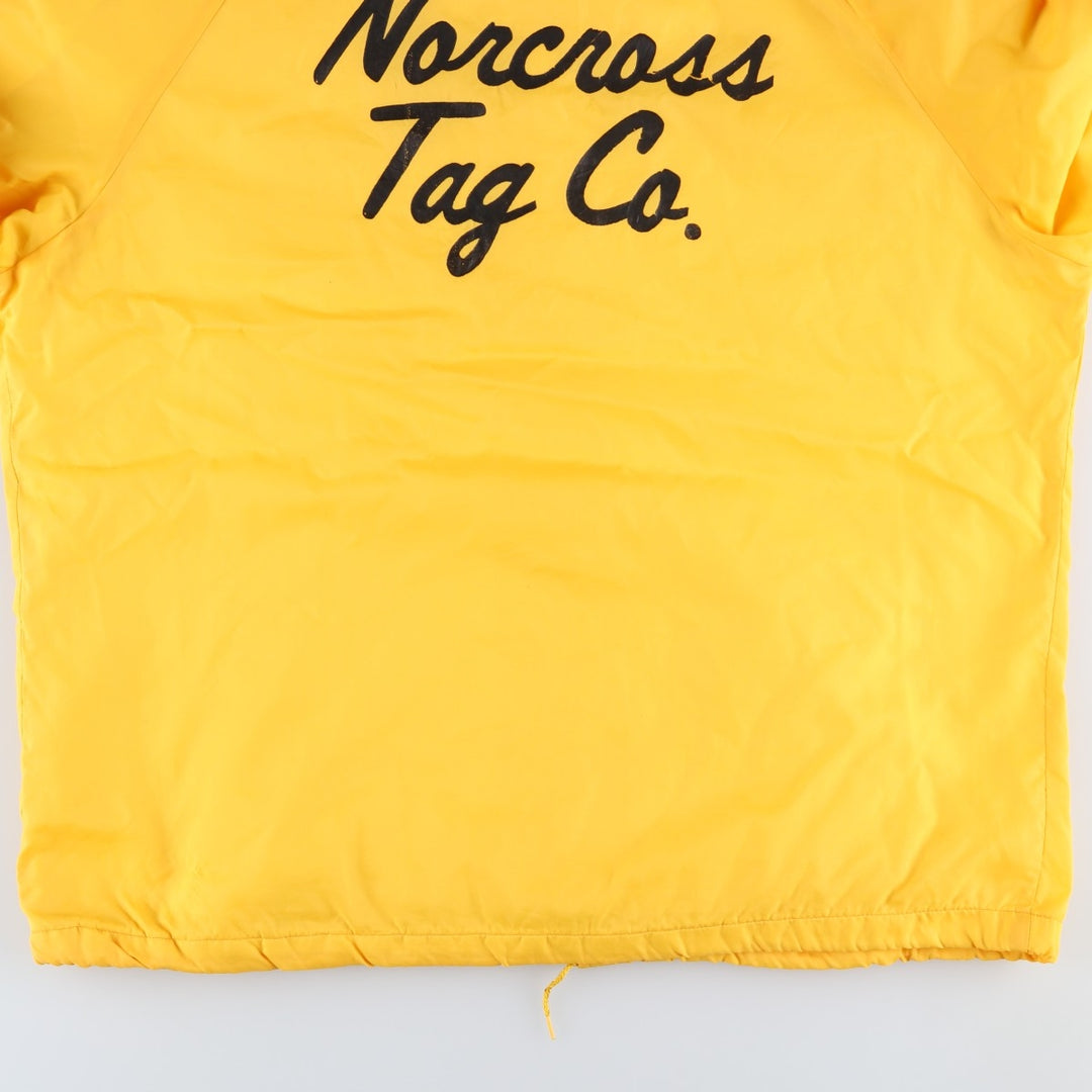 1980'S Warwick Coach Jacket, Men's Size XL (approx.), Vintage Nylon yellow type Vintage Second Hand
