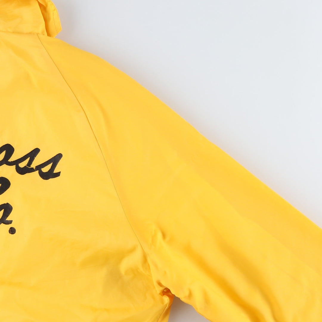 1980'S Warwick Coach Jacket, Men's Size XL (approx.), Vintage Nylon yellow type Vintage Second Hand