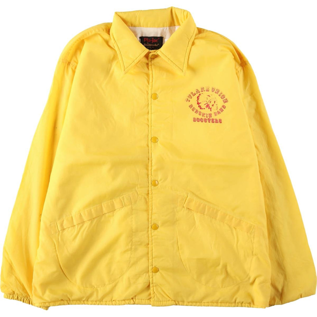 1980'S Dunbrooke Pla-Jac Coach Jacket, Made in USA, Men's Size L (approx.), Vintage Nylon yellow type Vintage Second Hand