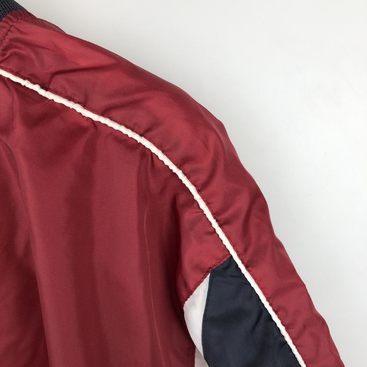 Umbro V-neck Warm-up Pullover (Men's Size S) polyester Red type red-purple Vintage Second Hand