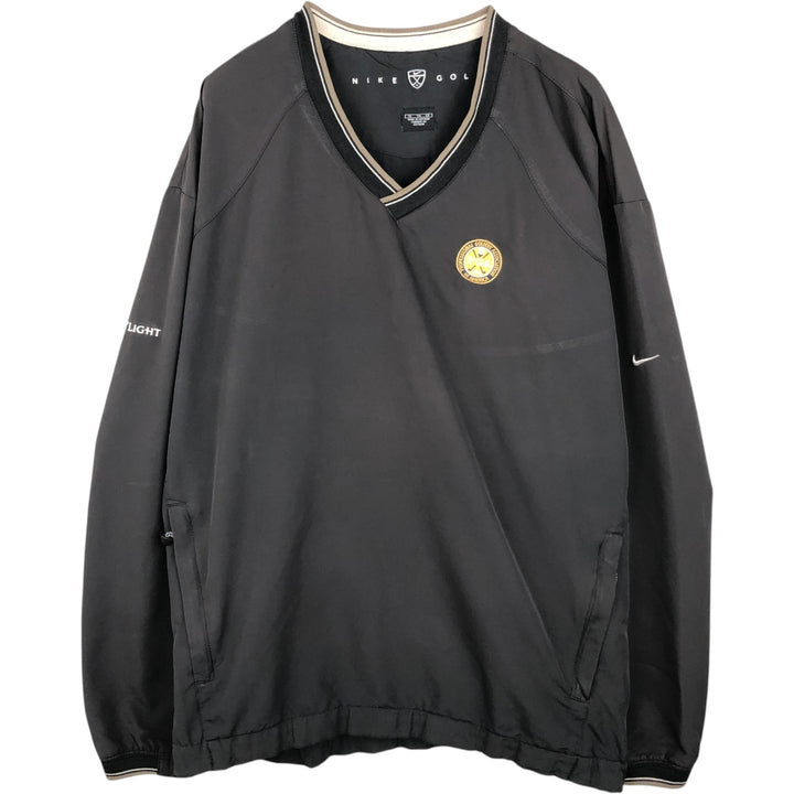 Nike Golf V-Neck Warm-Up Pullover, Men's XL polyester black type Vintage Second Hand
