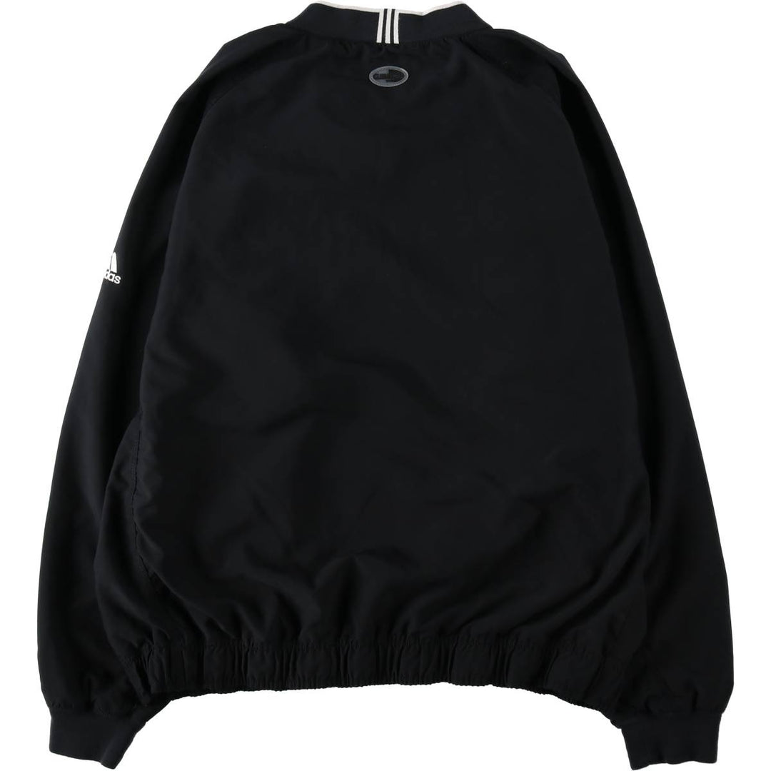 2000'S adidas V-neck warm-up pullover, men's size L polyester black type Vintage Second Hand