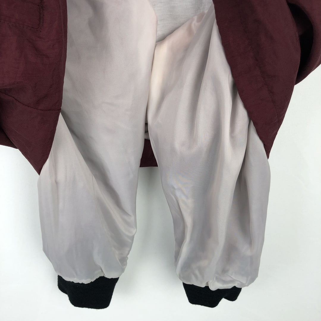 90'S Champion College V-neck nylon pullover, men's M size, vintage Nylon wine-red Vintage Second Hand