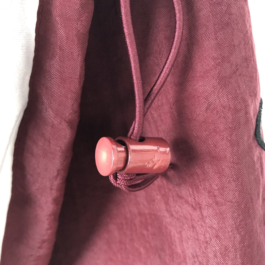 90'S Champion College V-neck nylon pullover, men's M size, vintage Nylon wine-red Vintage Second Hand