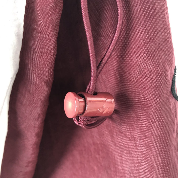 90'S Champion College V-neck nylon pullover, men's M size, vintage Nylon wine-red Vintage Second Hand