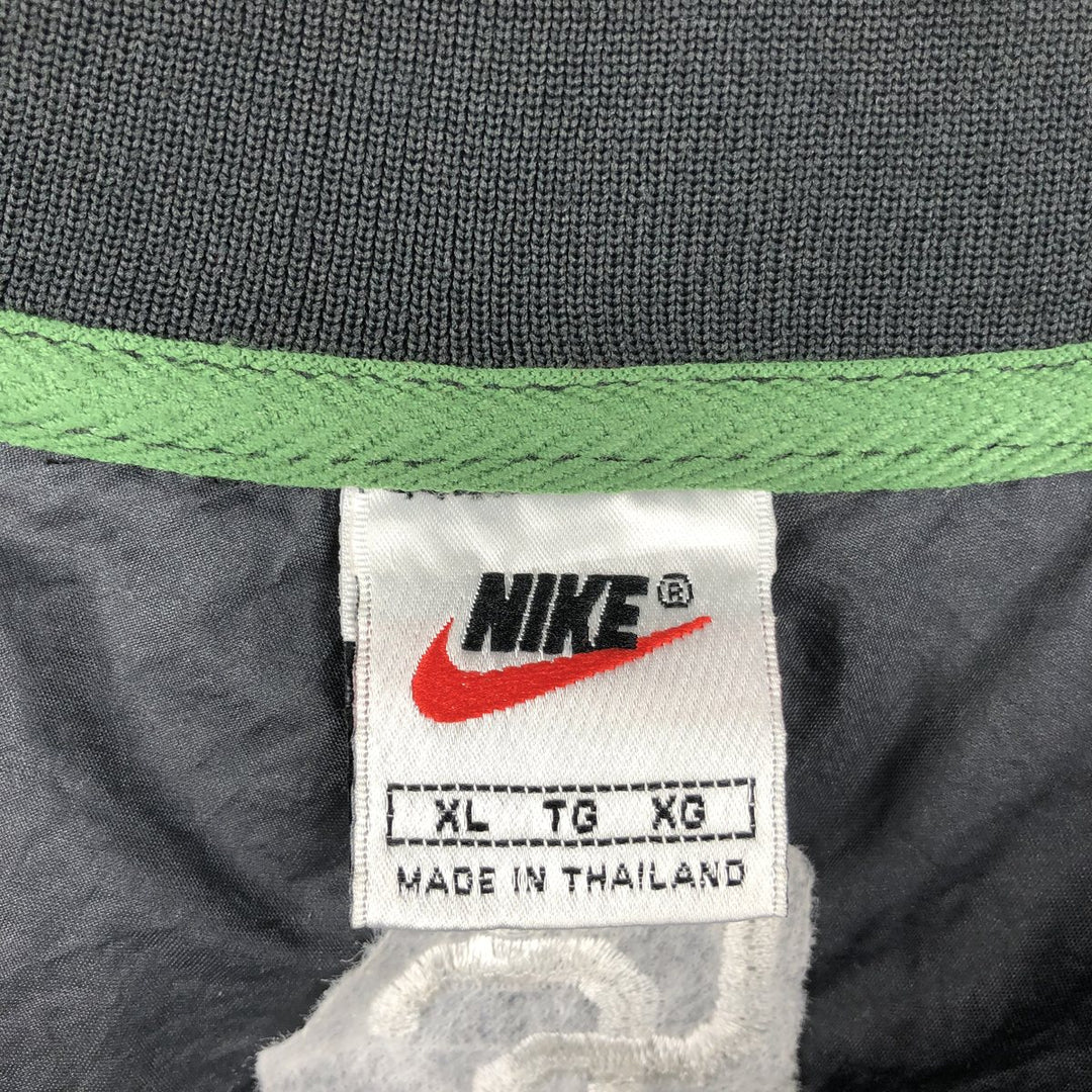 90'S Nike College V-Neck Nylon Pullover, Men's Size XL (Equivalent), Vintage Nylon black type Vintage Second Hand
