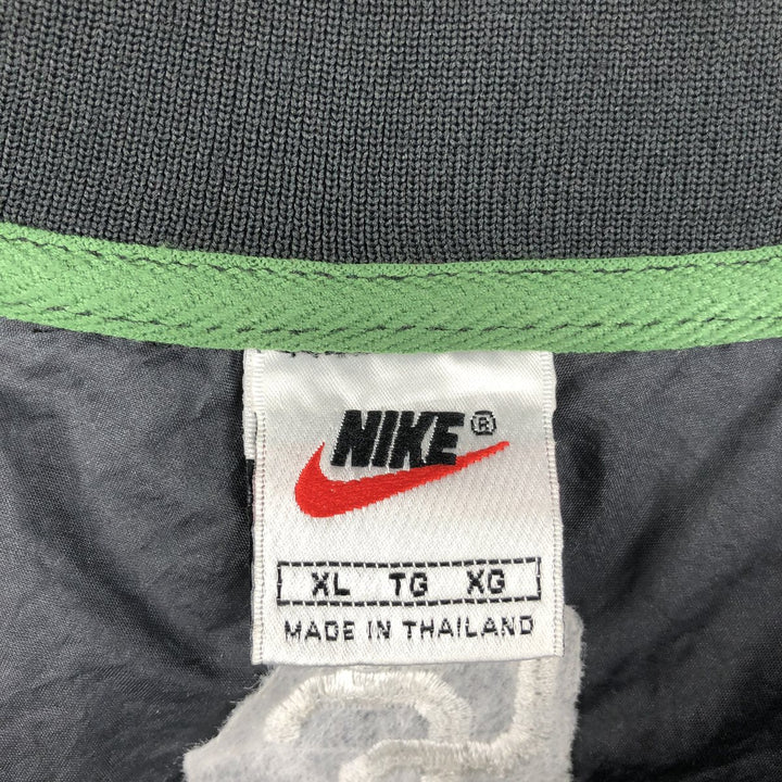 90'S Nike College V-Neck Nylon Pullover, Men's Size XL (Equivalent), Vintage Nylon black type Vintage Second Hand