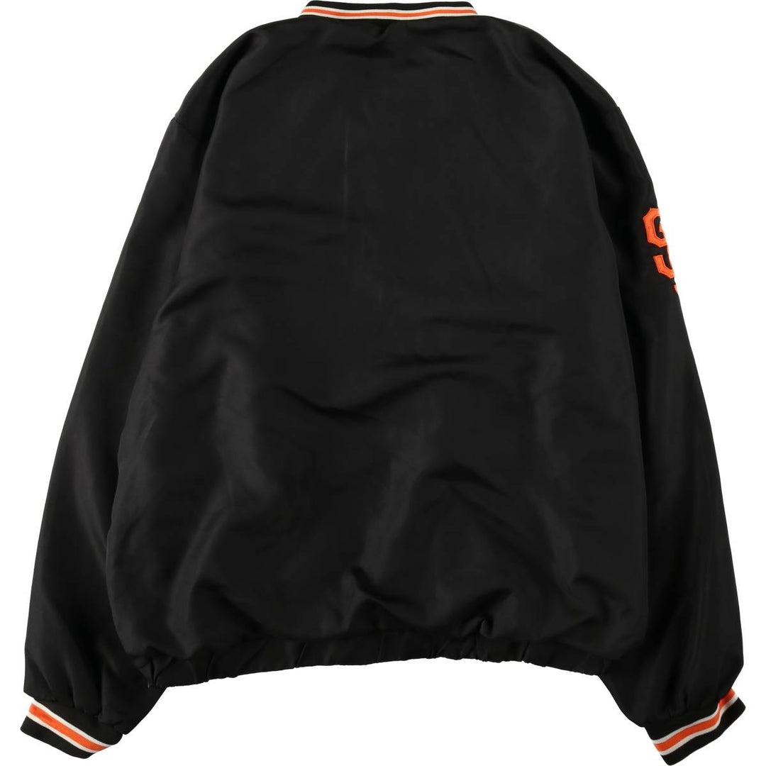 1990'S Carl Banks MLB San Francisco Giants V-neck Warm-up Pullover, Men's XL equivalent, Vintage polyester black type Vintage Second Hand