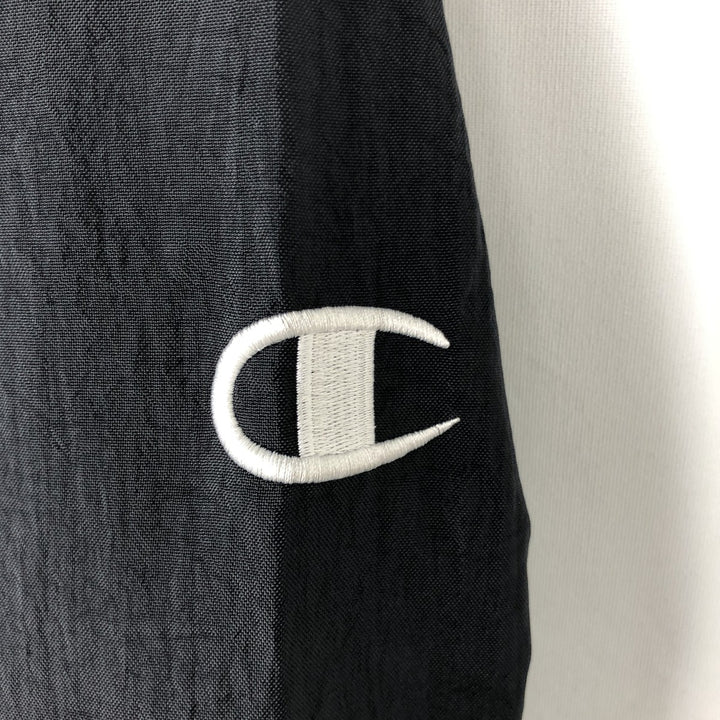 90'S Champion College V-Neck Nylon Pullover, Men's Size L (approx.), Vintage Nylon black type Vintage Second Hand