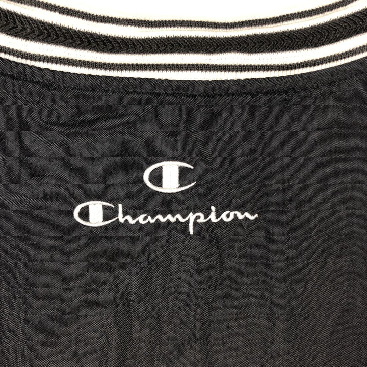 90'S Champion College V-Neck Nylon Pullover, Men's Size L (approx.), Vintage Nylon black type Vintage Second Hand