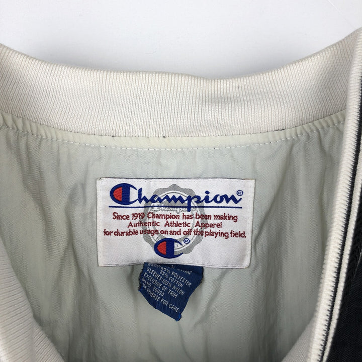 90'S Champion College V-Neck Nylon Pullover, Men's Size L (approx.), Vintage Nylon black type Vintage Second Hand