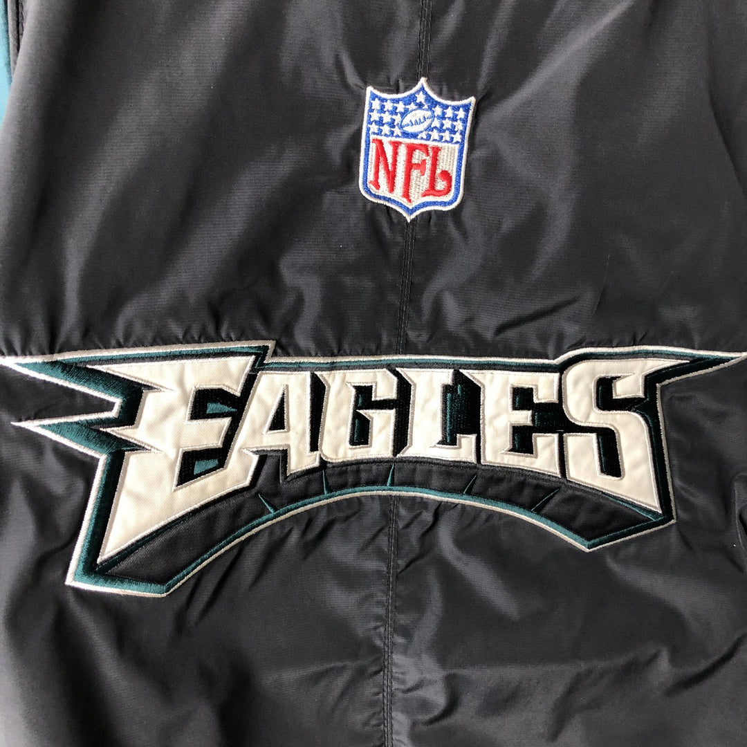 2000'S Reebok NFL Philadelphia Eagles V-neck Warm-up Pullover, Men's Size M (approx.) polyester black type Vintage Second Hand