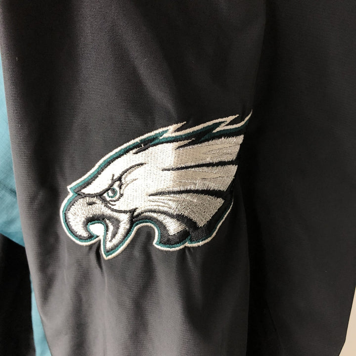 2000'S Reebok NFL Philadelphia Eagles V-neck Warm-up Pullover, Men's Size M (approx.) polyester black type Vintage Second Hand
