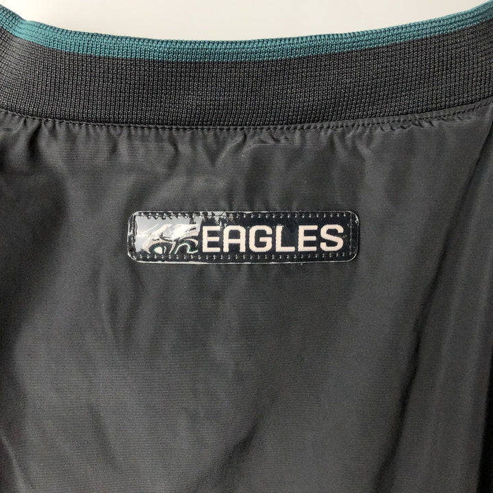 2000'S Reebok NFL Philadelphia Eagles V-neck Warm-up Pullover, Men's Size M (approx.) polyester black type Vintage Second Hand