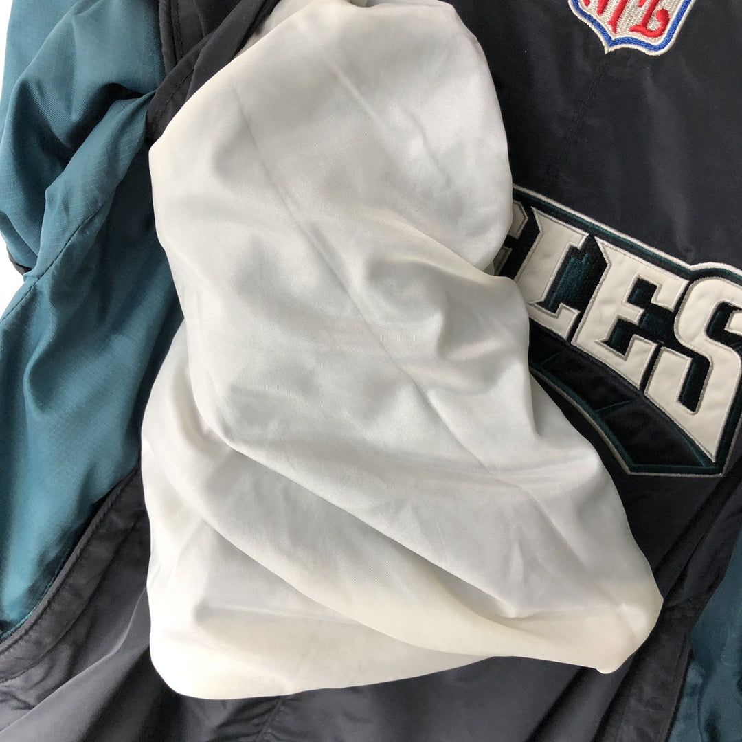 2000'S Reebok NFL Philadelphia Eagles V-neck Warm-up Pullover, Men's Size M (approx.) polyester black type Vintage Second Hand