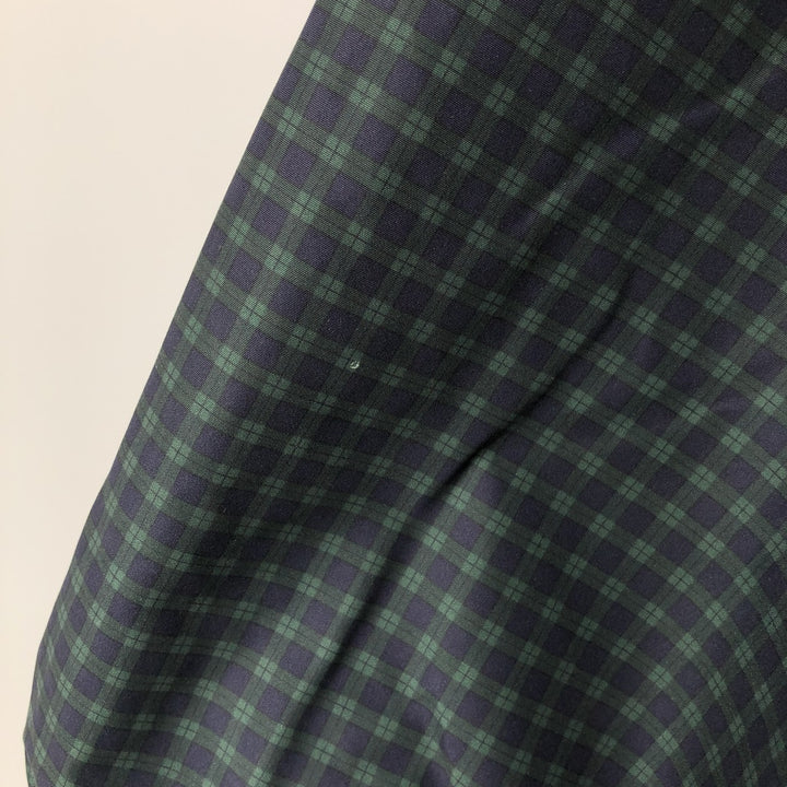 Wrangler Twenty X Check Pattern V-Neck Blackwatch Check Warm-Up Pullover (Men's Size L equivalent) polyester navy blue type Vintage Second Hand