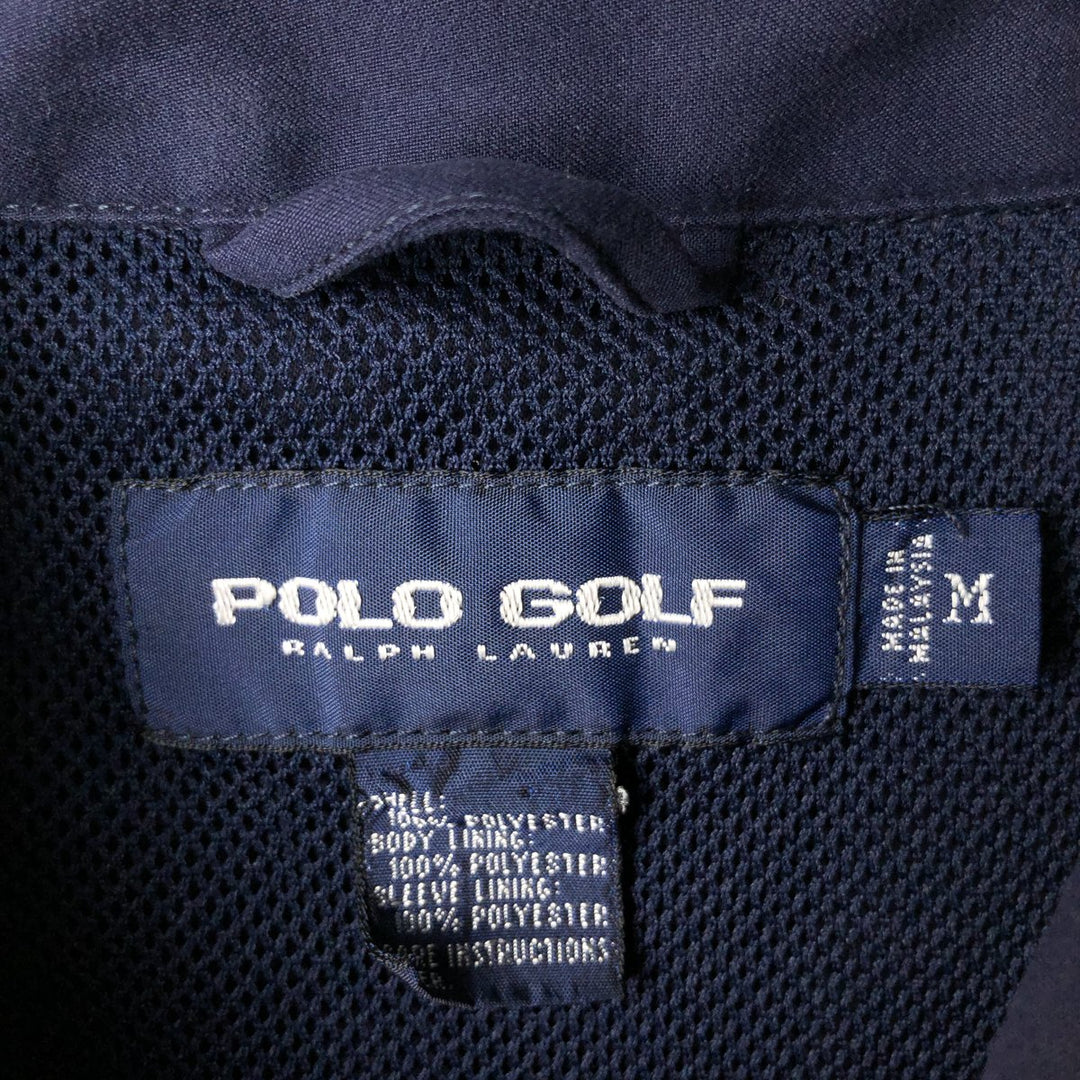 Ralph Lauren POLO GOLF Polo Golf Half Snap Warm-up Pullover Men's M polyester navy blue type Vintage Second Hand