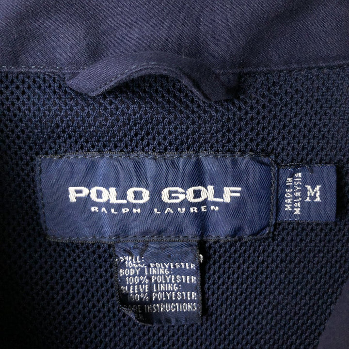 Ralph Lauren POLO GOLF Polo Golf Half Snap Warm-up Pullover Men's M polyester navy blue type Vintage Second Hand