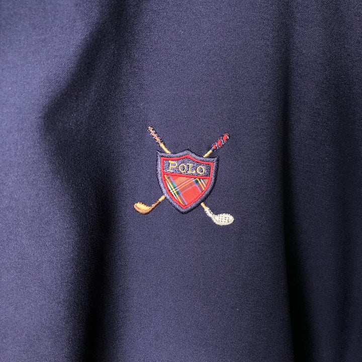 Ralph Lauren POLO GOLF Polo Golf Half Snap Warm-up Pullover Men's M polyester navy blue type Vintage Second Hand