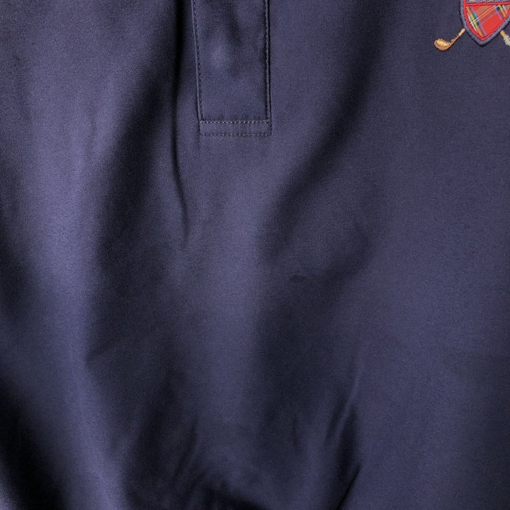 Ralph Lauren POLO GOLF Polo Golf Half Snap Warm-up Pullover Men's M polyester navy blue type Vintage Second Hand