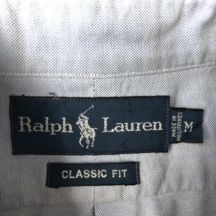 Ralph Lauren Classic Fit long sleeve button down shirt, men's size M cotton Blue type light blue Vintage Second Hand