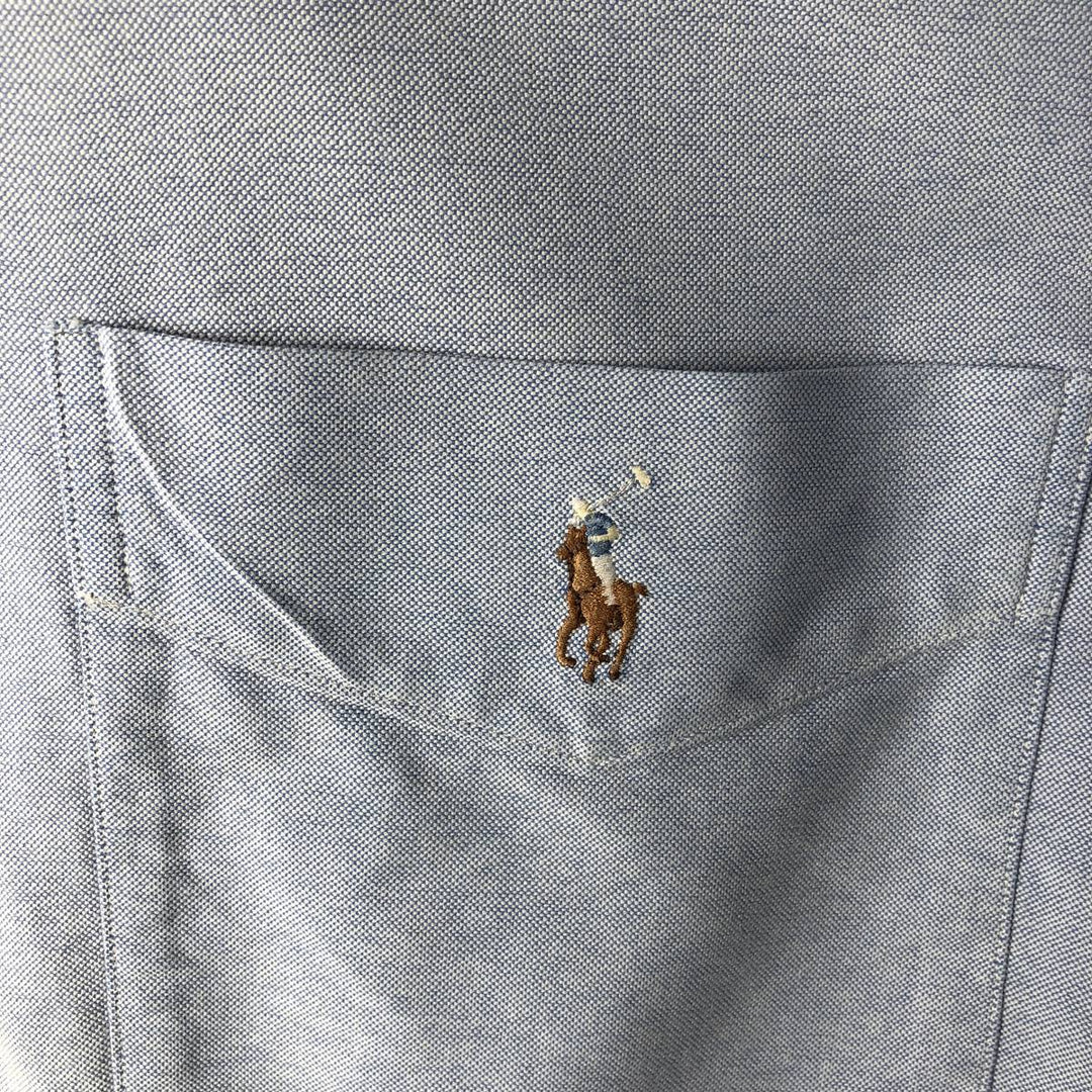 Ralph Lauren Classic Fit long sleeve button down shirt, men's size M cotton Blue type light blue Vintage Second Hand