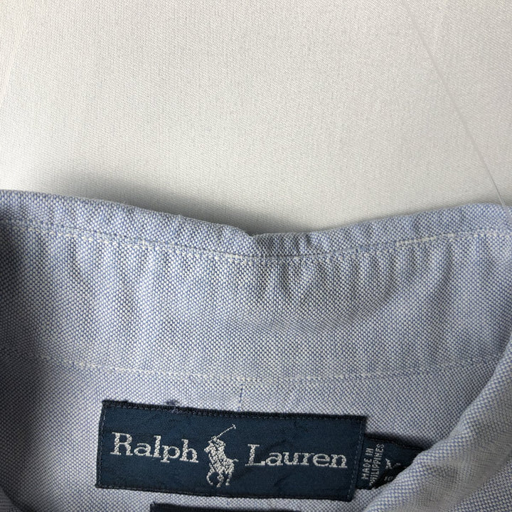 Ralph Lauren Classic Fit long sleeve button down shirt, men's size M cotton Blue type light blue Vintage Second Hand