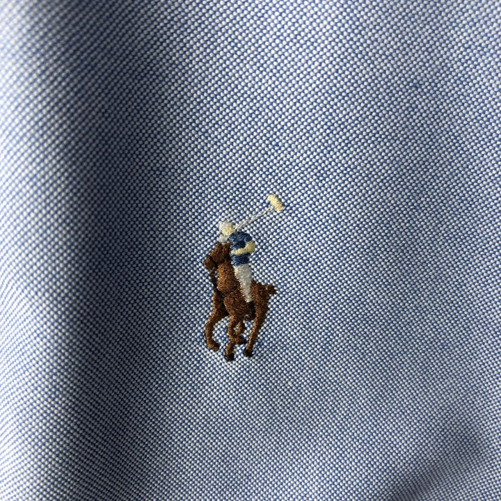 Ralph Lauren YARMOUTH long sleeve button down shirt, men's size L cotton Blue type light blue Vintage Second Hand