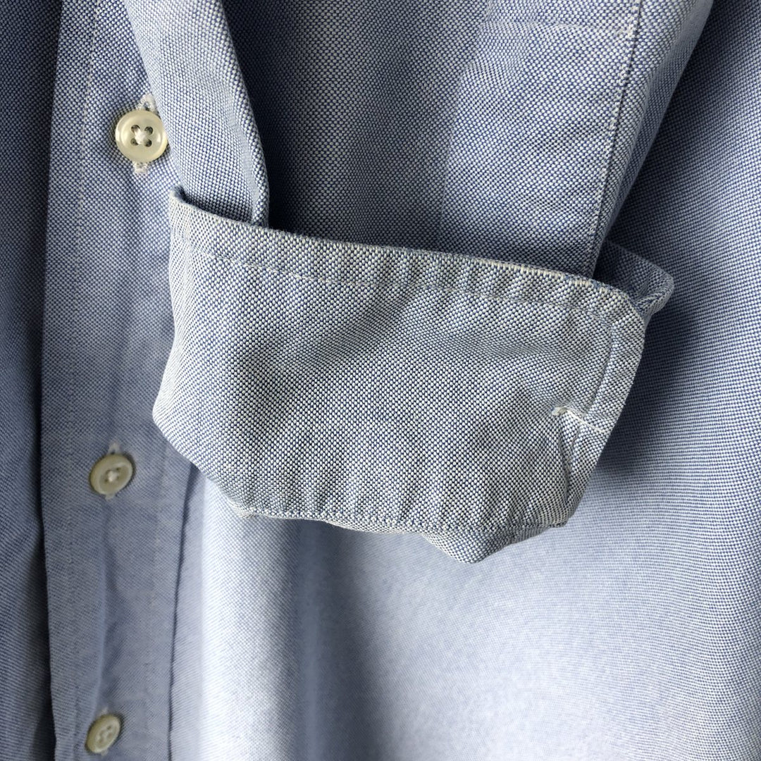 Ralph Lauren YARMOUTH long sleeve button down shirt, men's size L cotton Blue type light blue Vintage Second Hand
