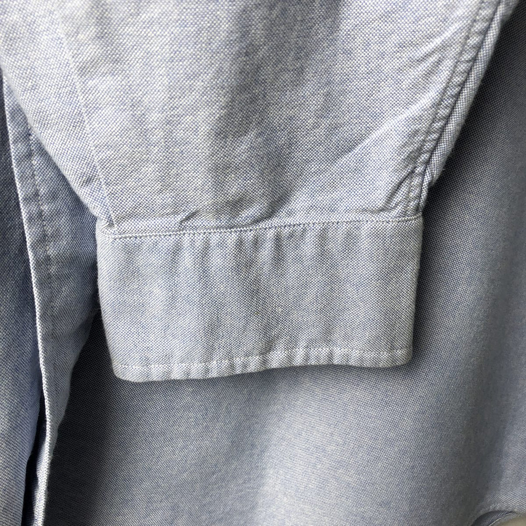 Ralph Lauren YARMOUTH long sleeve button down shirt, men's XL size cotton Blue type light blue Vintage Second Hand
