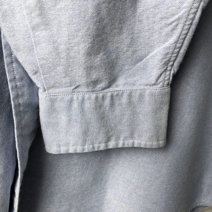 Ralph Lauren YARMOUTH long sleeve button down shirt, men's XL size cotton Blue type light blue Vintage Second Hand