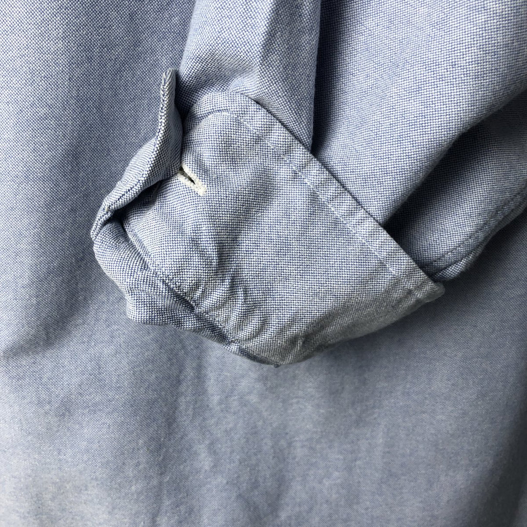 Ralph Lauren YARMOUTH long sleeve button down shirt, men's XL size cotton Blue type light blue Vintage Second Hand
