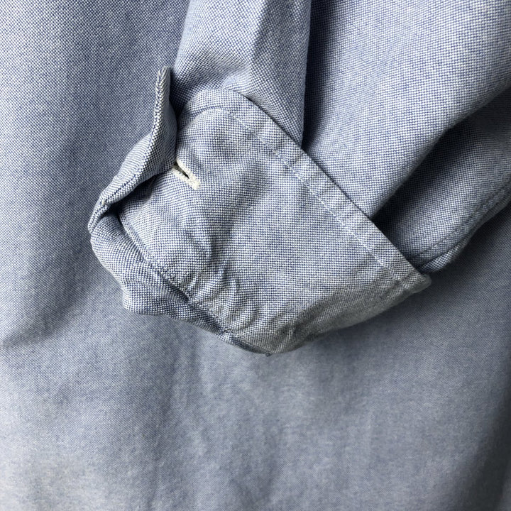 Ralph Lauren YARMOUTH long sleeve button down shirt, men's XL size cotton Blue type light blue Vintage Second Hand