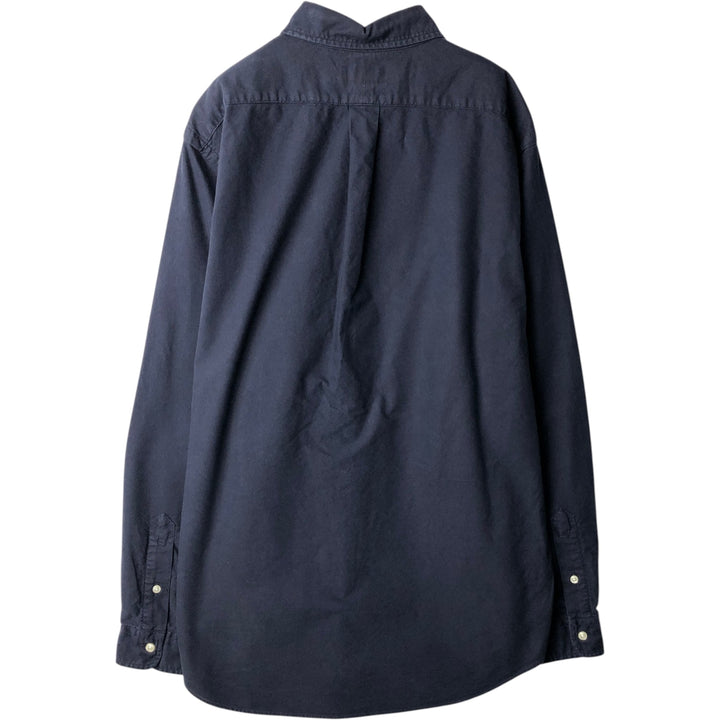 Ralph Lauren Classic Fit Long Sleeve Button Down Shirt, Men's Size L cotton navy blue type Vintage Second Hand