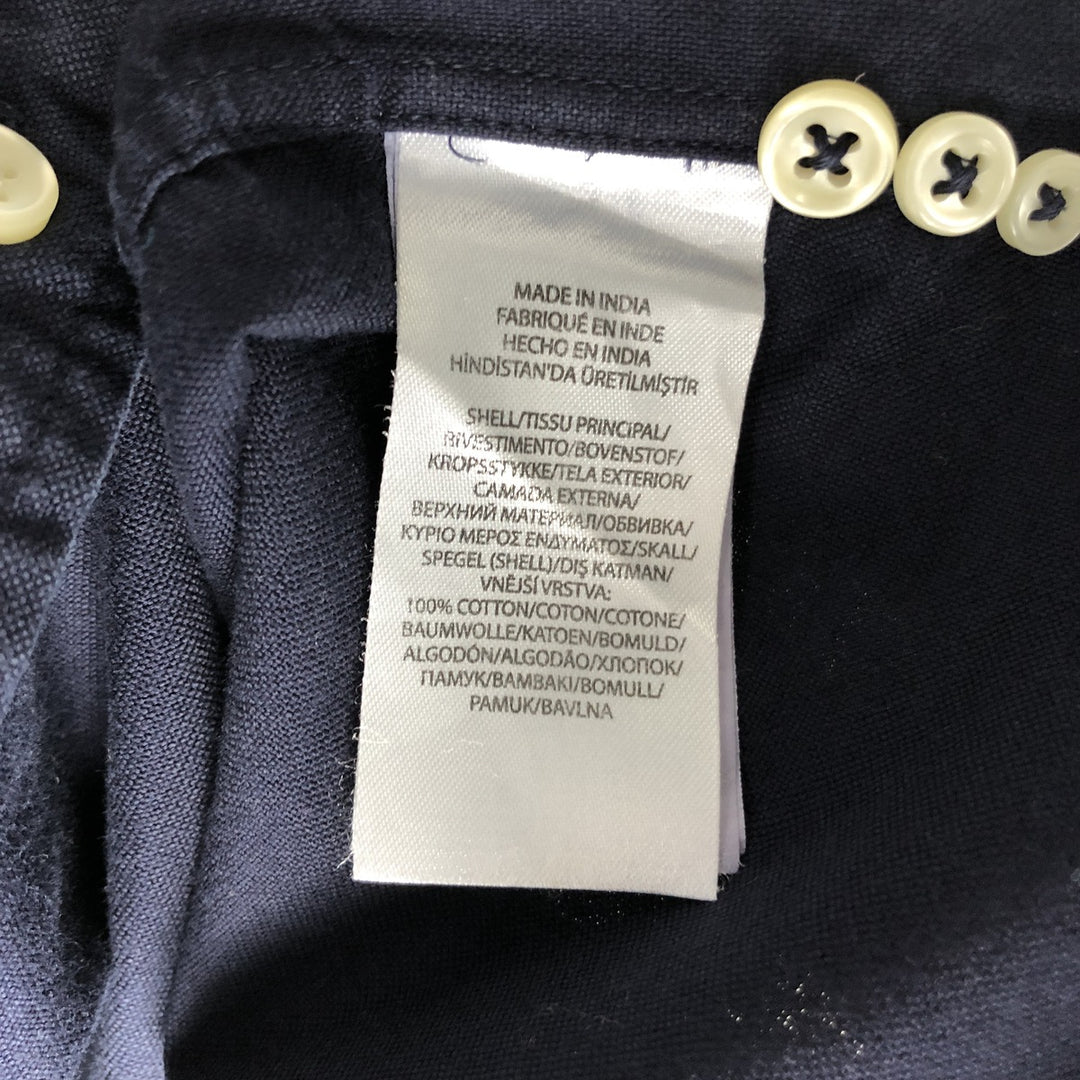 Ralph Lauren Classic Fit Long Sleeve Button Down Shirt, Men's Size L cotton navy blue type Vintage Second Hand