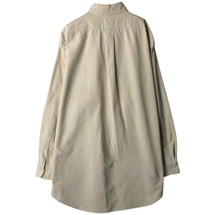 Ralph Lauren YARMOUTH long sleeve button down shirt, men's size L cotton Beige type Vintage Second Hand