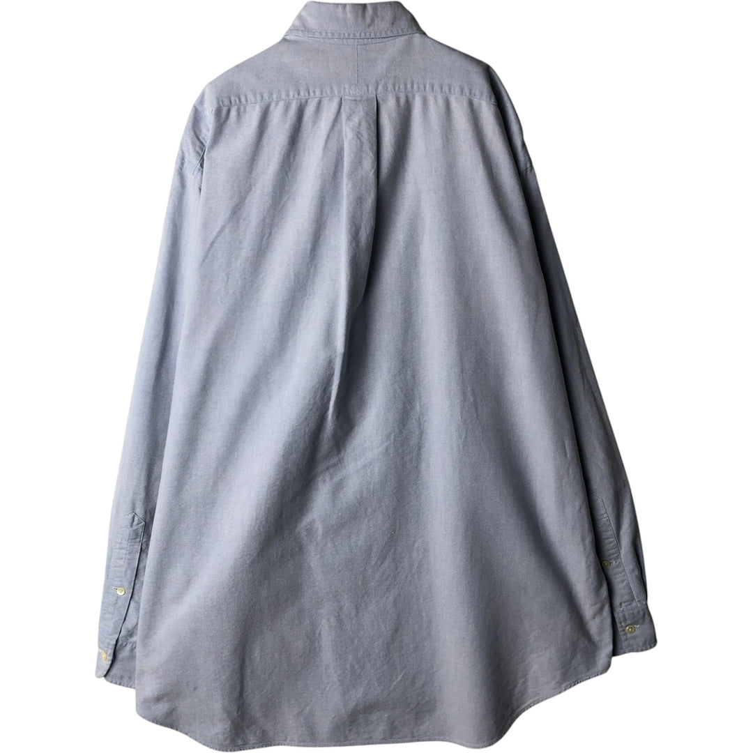 Ralph Lauren YARMOUTH long sleeve button down shirt, men's XL size cotton Blue type light blue Vintage Second Hand