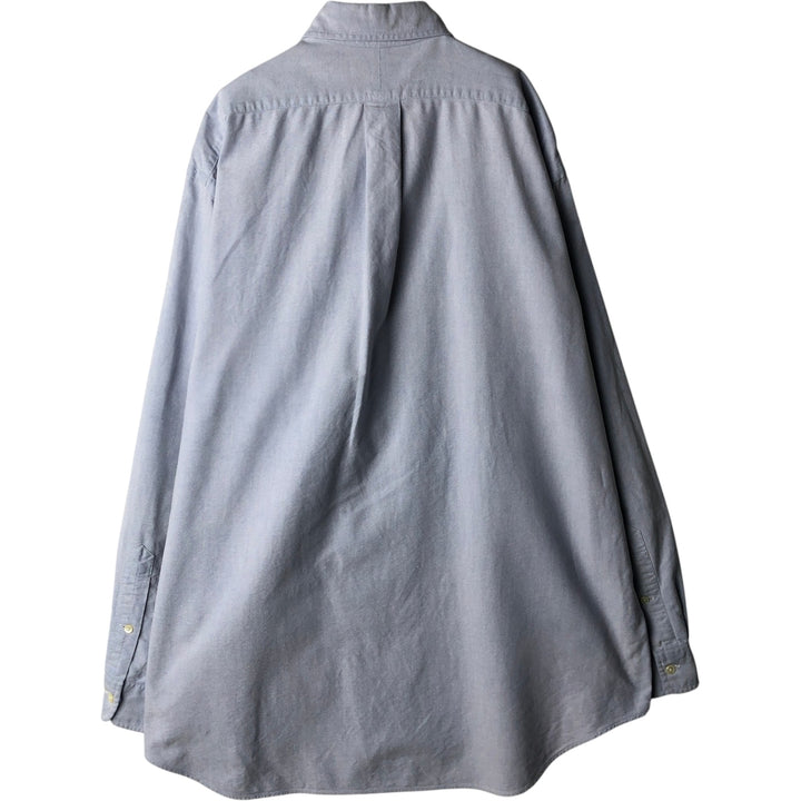 Ralph Lauren YARMOUTH long sleeve button down shirt, men's XL size cotton Blue type light blue Vintage Second Hand