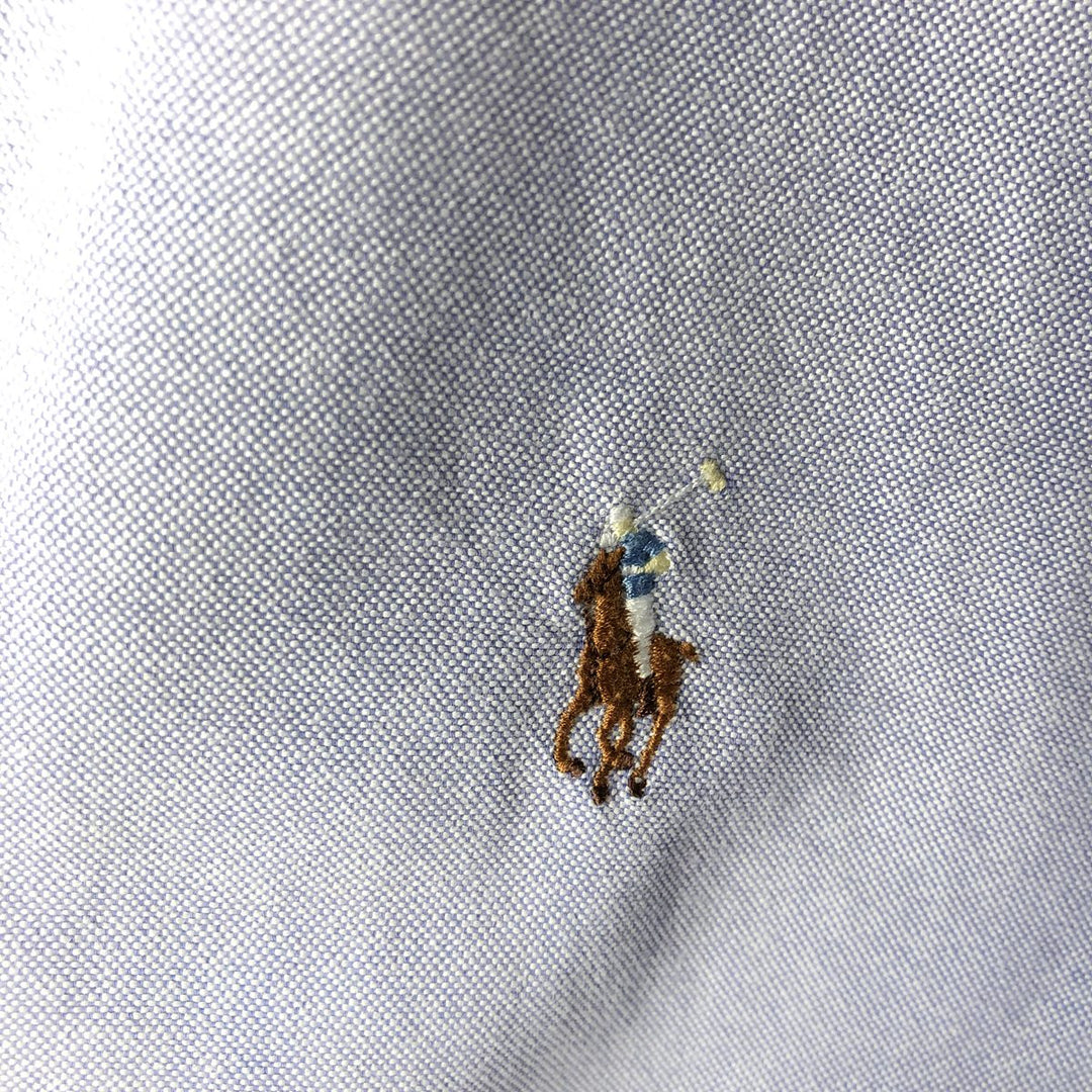 Ralph Lauren YARMOUTH long sleeve button down shirt, men's XL size cotton Blue type light blue Vintage Second Hand