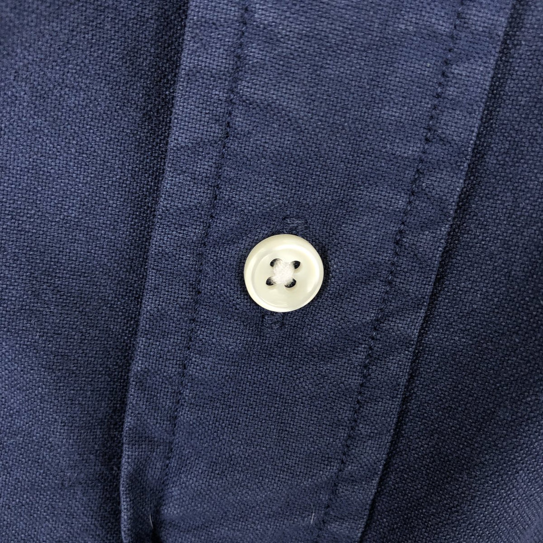 Ralph Lauren long sleeve button down shirt, men's XXL size cotton navy blue type Vintage Second Hand