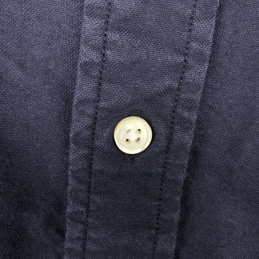 Ralph Lauren Classic Fit Long Sleeve Button Down Shirt, Men's Size L cotton navy blue type Vintage Second Hand