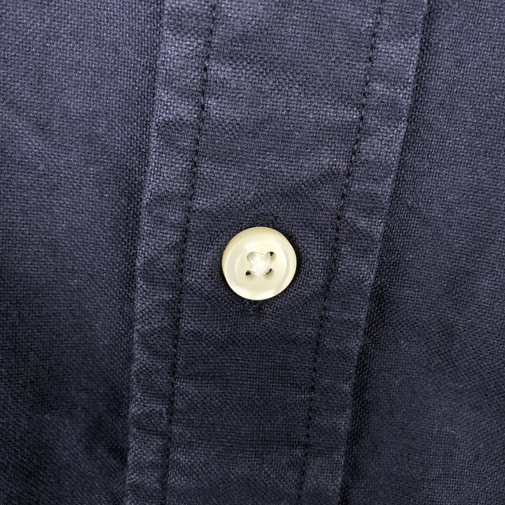 Ralph Lauren Classic Fit Long Sleeve Button Down Shirt, Men's Size L cotton navy blue type Vintage Second Hand