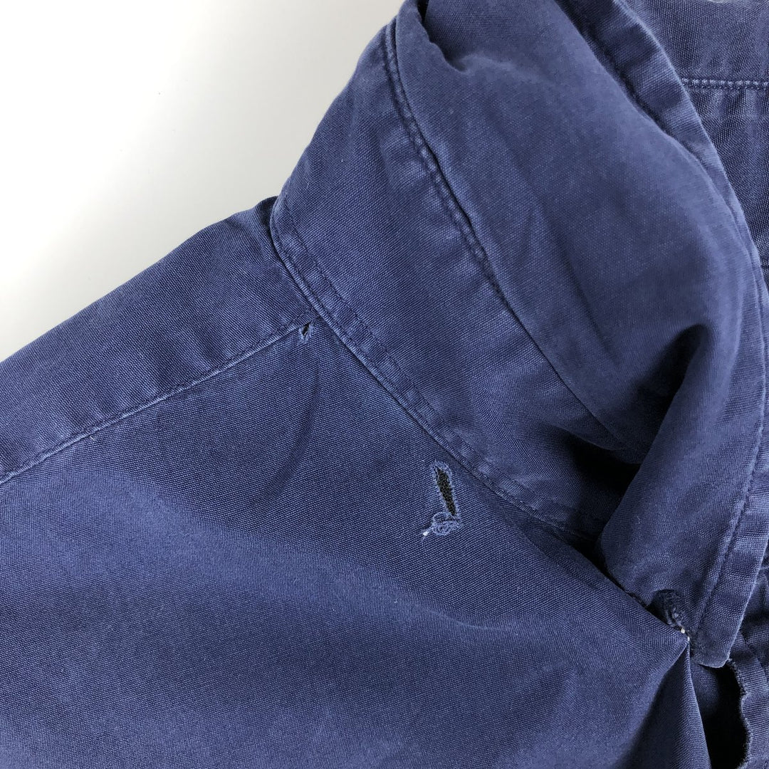 Ralph Lauren CLASSIC FIT Long-Sleeve Button-Down Shirt, Men's Size XL (Equivalent), Lightweight cotton navy blue type Vintage Second Hand