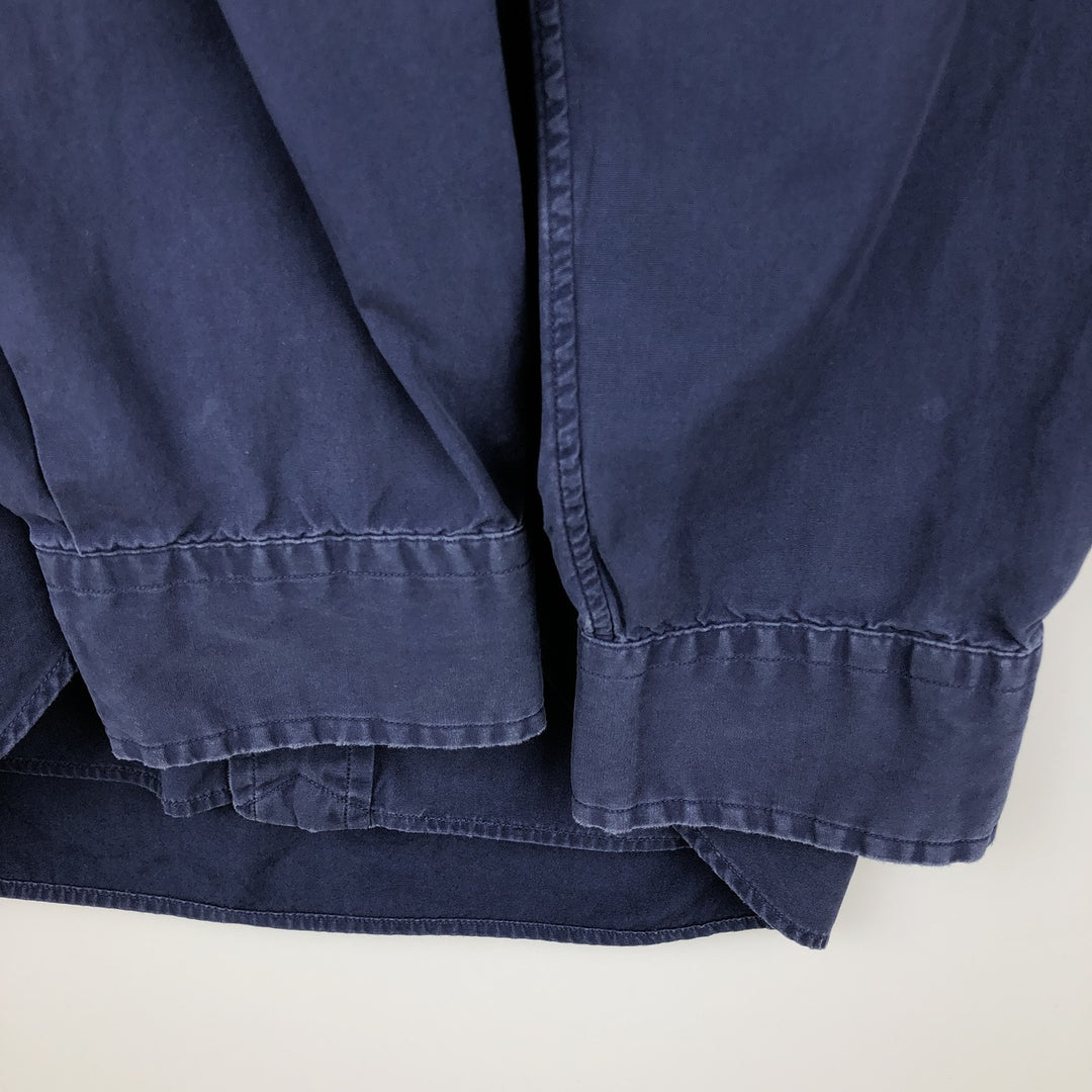 Ralph Lauren CLASSIC FIT Long-Sleeve Button-Down Shirt, Men's Size XL (Equivalent), Lightweight cotton navy blue type Vintage Second Hand