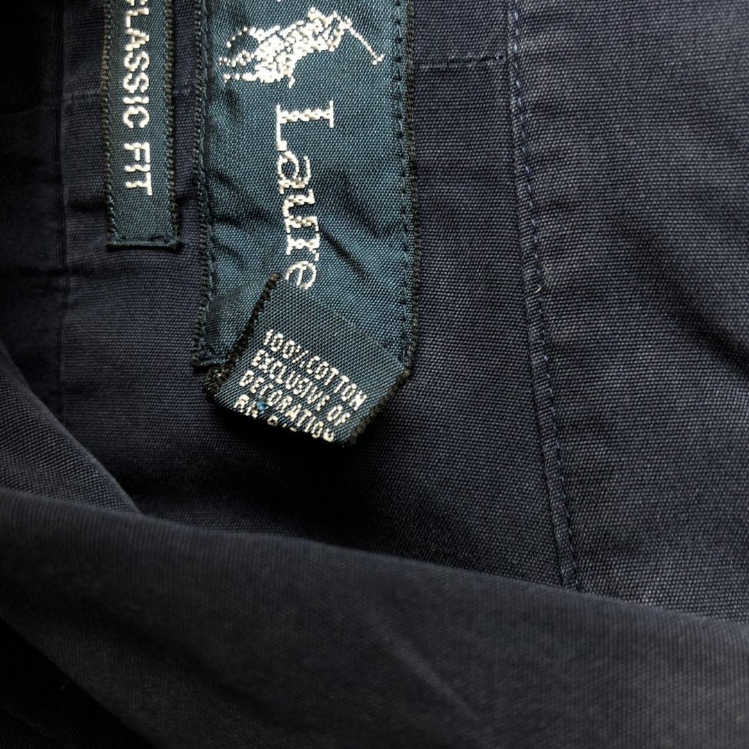 Ralph Lauren Classic Fit Long Sleeve Button Down Shirt Men's M cotton navy blue type Vintage Second Hand