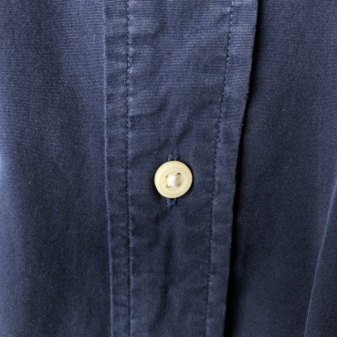 Ralph Lauren Classic Fit Long Sleeve Button Down Shirt Men's M cotton navy blue type Vintage Second Hand