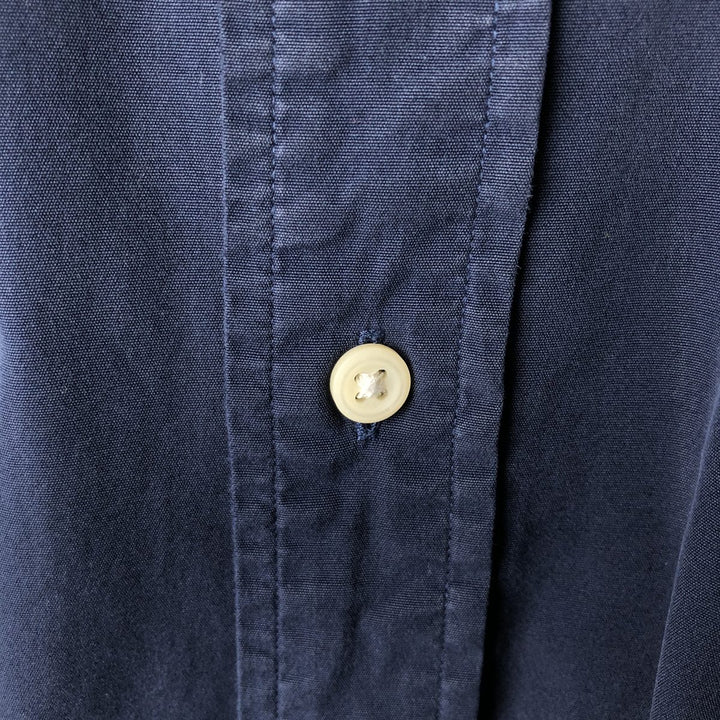 Ralph Lauren Classic Fit Long Sleeve Button Down Shirt Men's M cotton navy blue type Vintage Second Hand