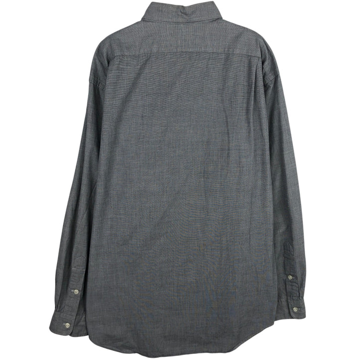Ralph Lauren MARLOWE long-sleeved button-down shirt, men's size L cotton gray type Vintage Second Hand