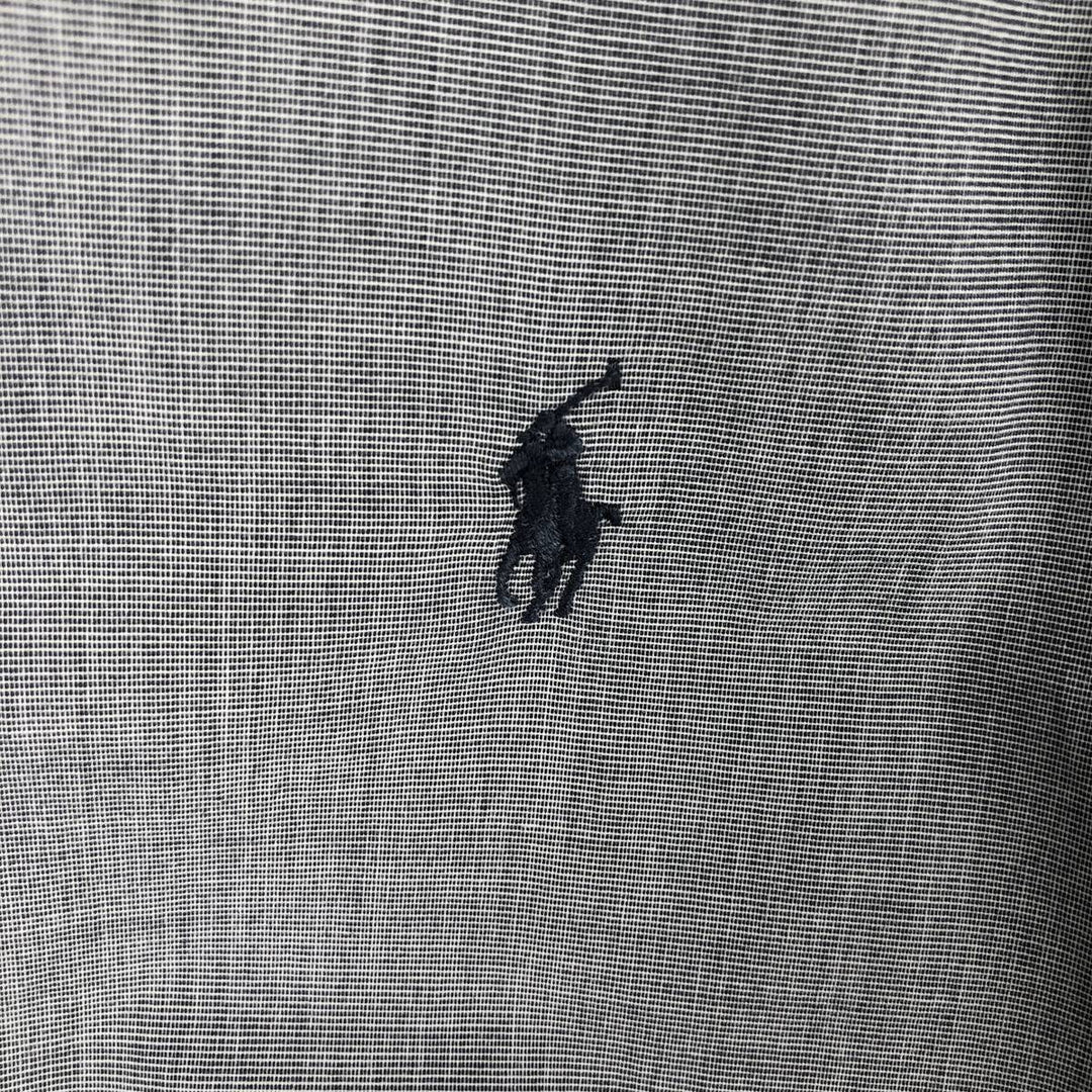 Ralph Lauren MARLOWE long-sleeved button-down shirt, men's size L cotton gray type Vintage Second Hand